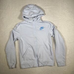 Nike Sportswear Tech Fleece Full Zip Hoodie Light Blue‎ Youth Large